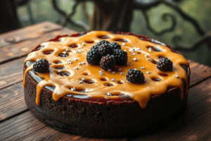 Forbidden Forest Blackberry Butterbeer Cheesecake - Serena Recipes
