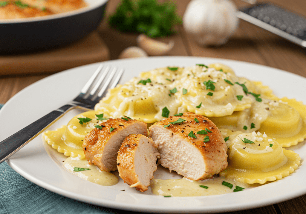 The Delicious Chicken And Ravioli Recipe - Serena Recipes