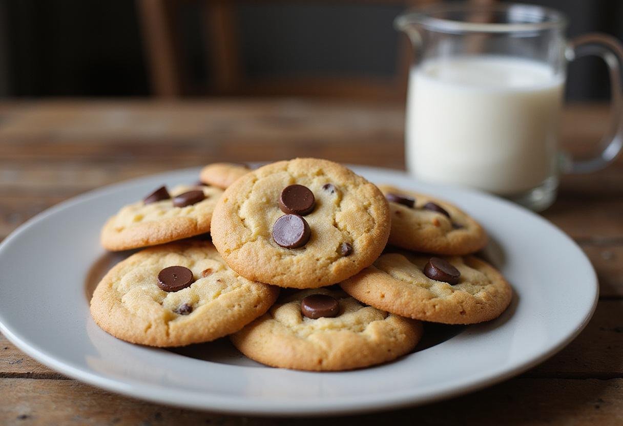 Delicious air fryer cookies ready to serve, how long to bake cookies in air fryer.