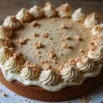 Delicious cookie mix cake recipe finished and beautifully presented.