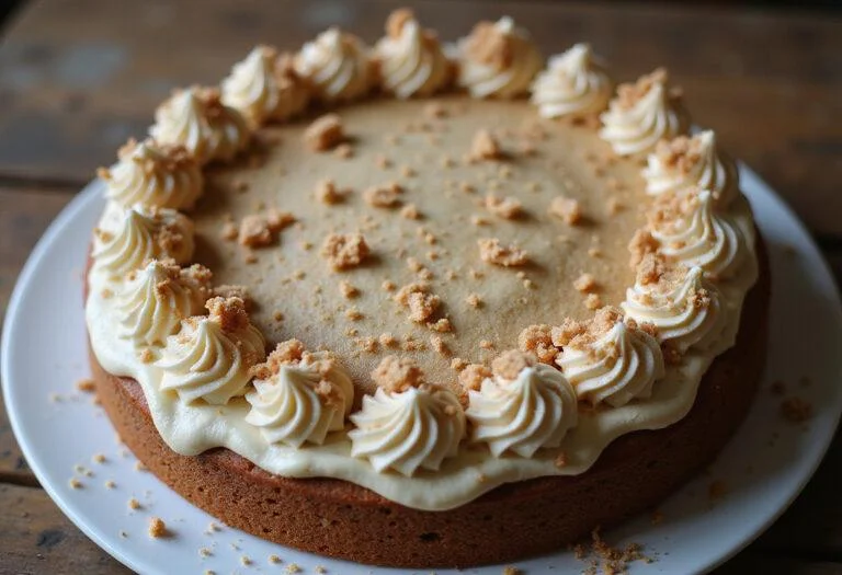 Delicious cookie mix cake recipe finished and beautifully presented.