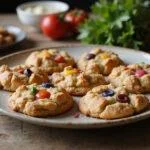 Plate of delicious crumbl cookies ready to serve, showcasing the final result of a crumbl cookies recipe, appealing to dessert lovers.