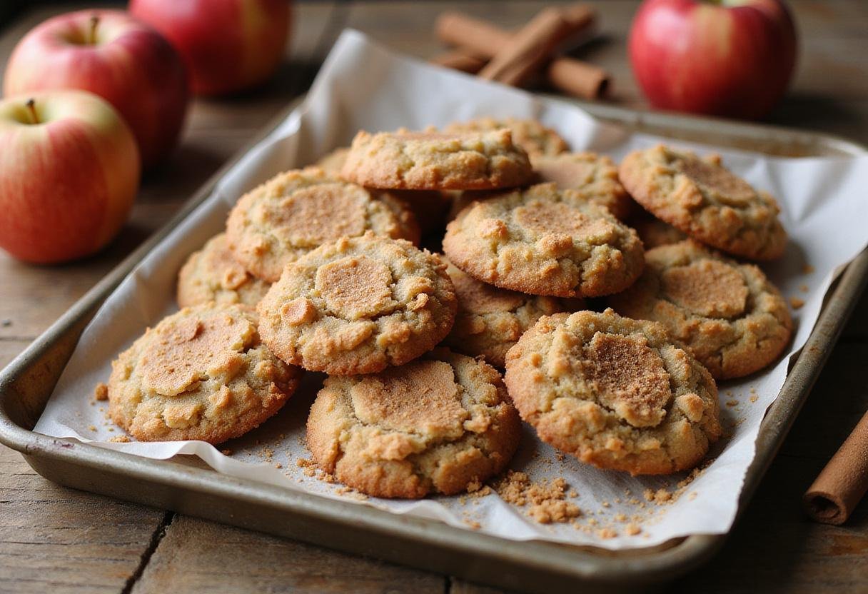 Delicious gluten-free crumbl cookies with apple crumble topping.
