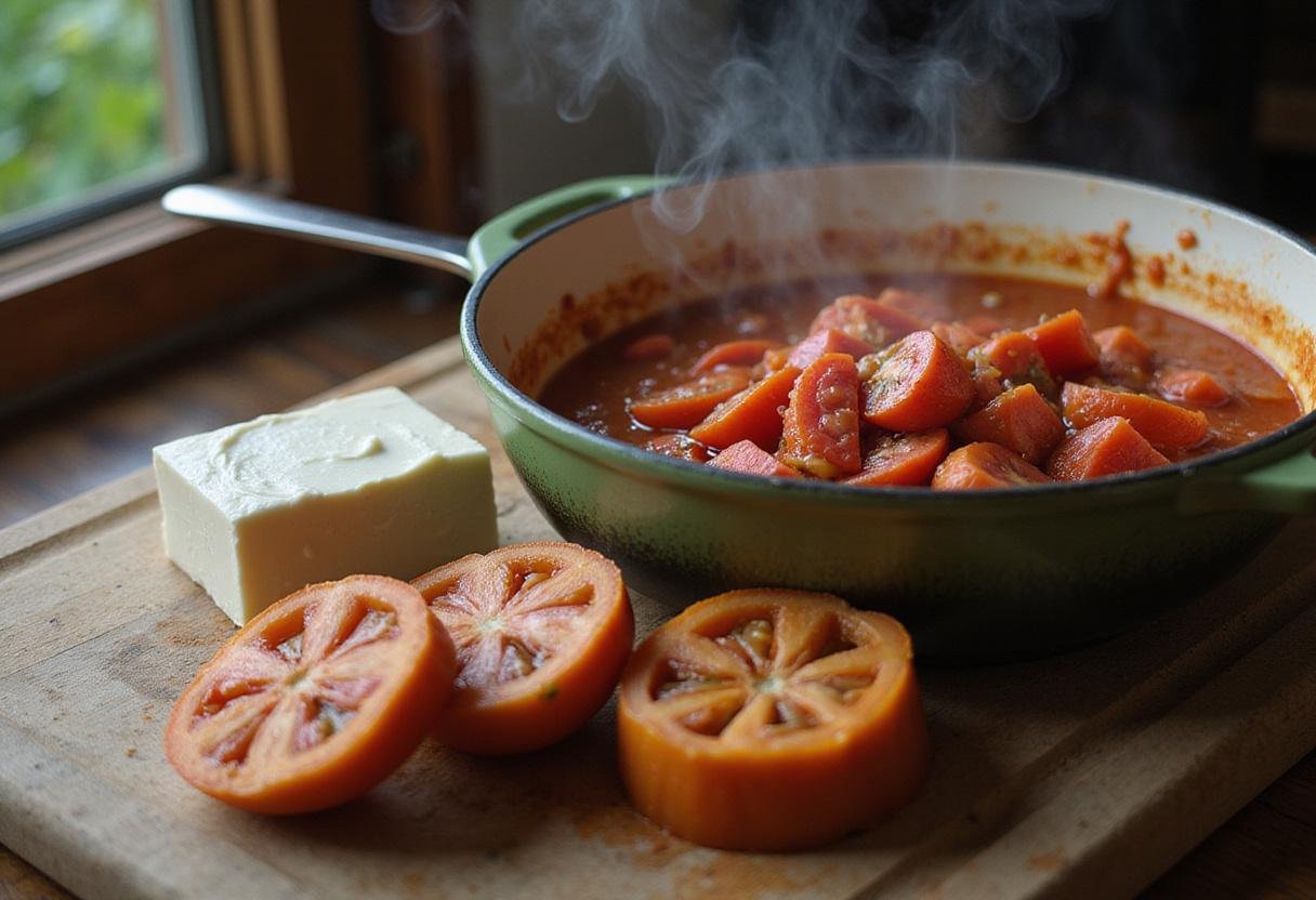 Diced tomatoes and cream cheese prepared for mixing in the One Pot Queso Chicken And Rice dish.