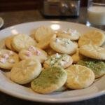 Delicious finished white chocolate cookie variations, featuring peppermint, lemon, and matcha flavors, perfect for anyone seeking chocolate chip cookie inspirations.