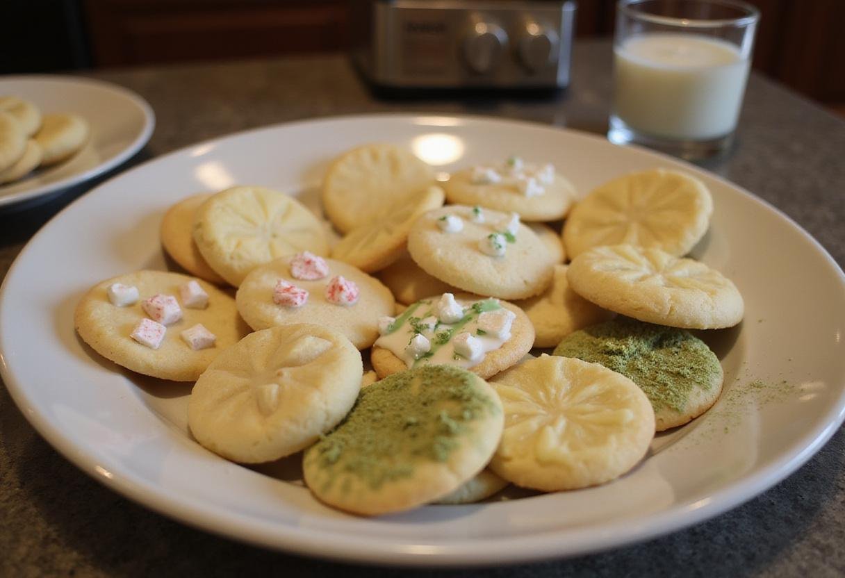 Delicious finished white chocolate cookie variations, featuring peppermint, lemon, and matcha flavors, perfect for anyone seeking chocolate chip cookie inspirations.