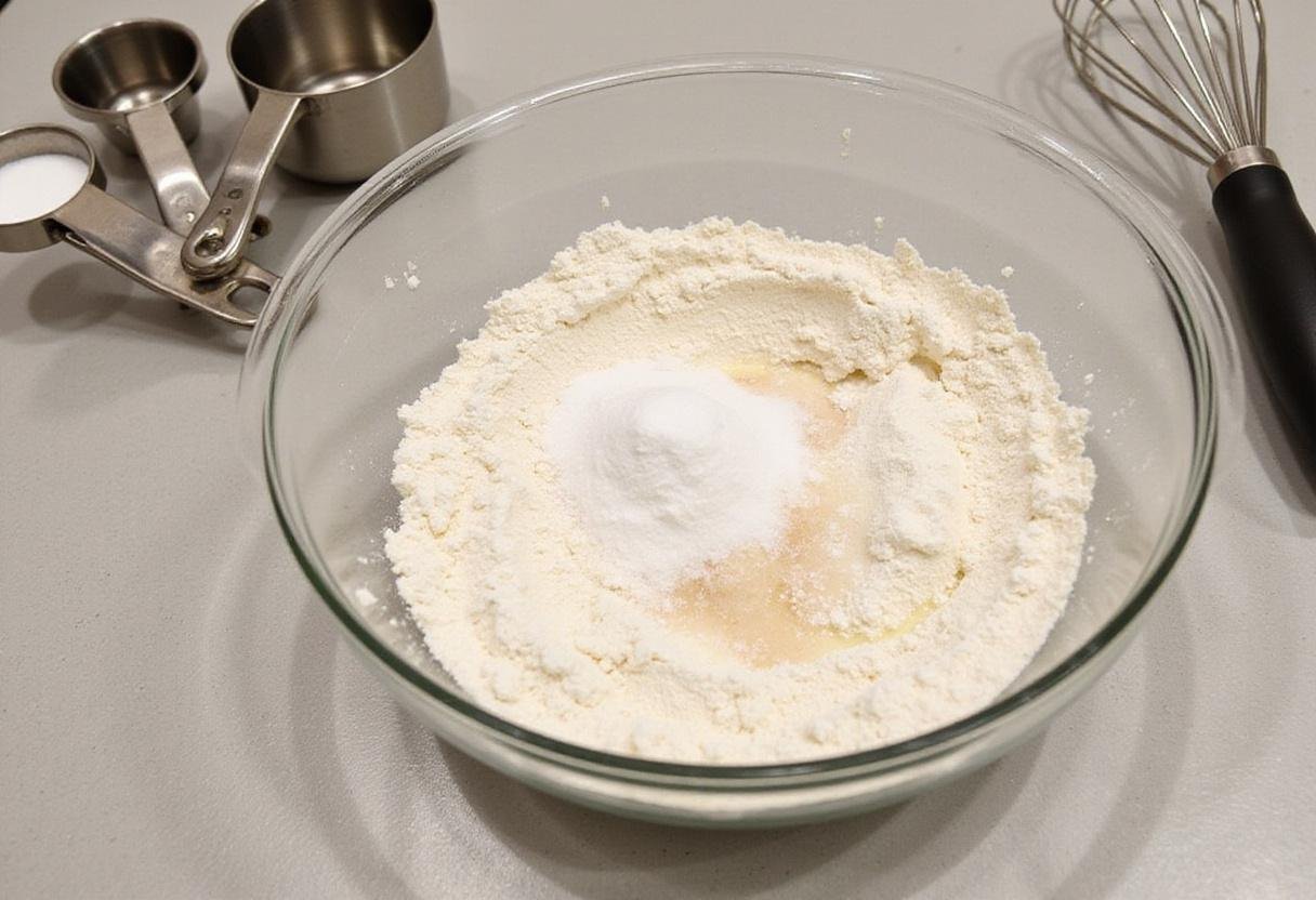 Sifting dry ingredients for Betty Crocker chocolate chip cookie recipe, essential baking steps.