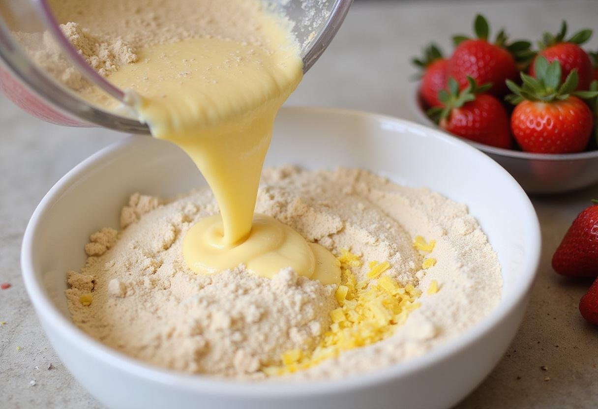 adding lemon zest and strawberries to cake mix for cookies, creating flavorful lemon cake mix cookies and strawberry cake mix cookies