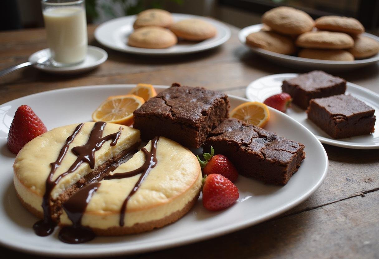 Mouth-watering cheesecake brownie recipe complete with an array of pumpkin cheesecake cookies and raspberry cheesecake cookies.