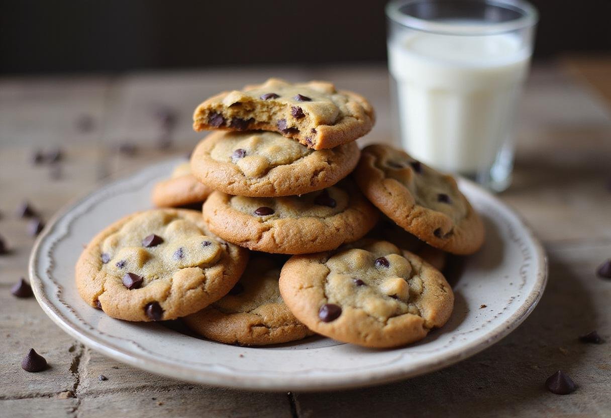 delicious chick fil a chocolate chip cookies served fresh
