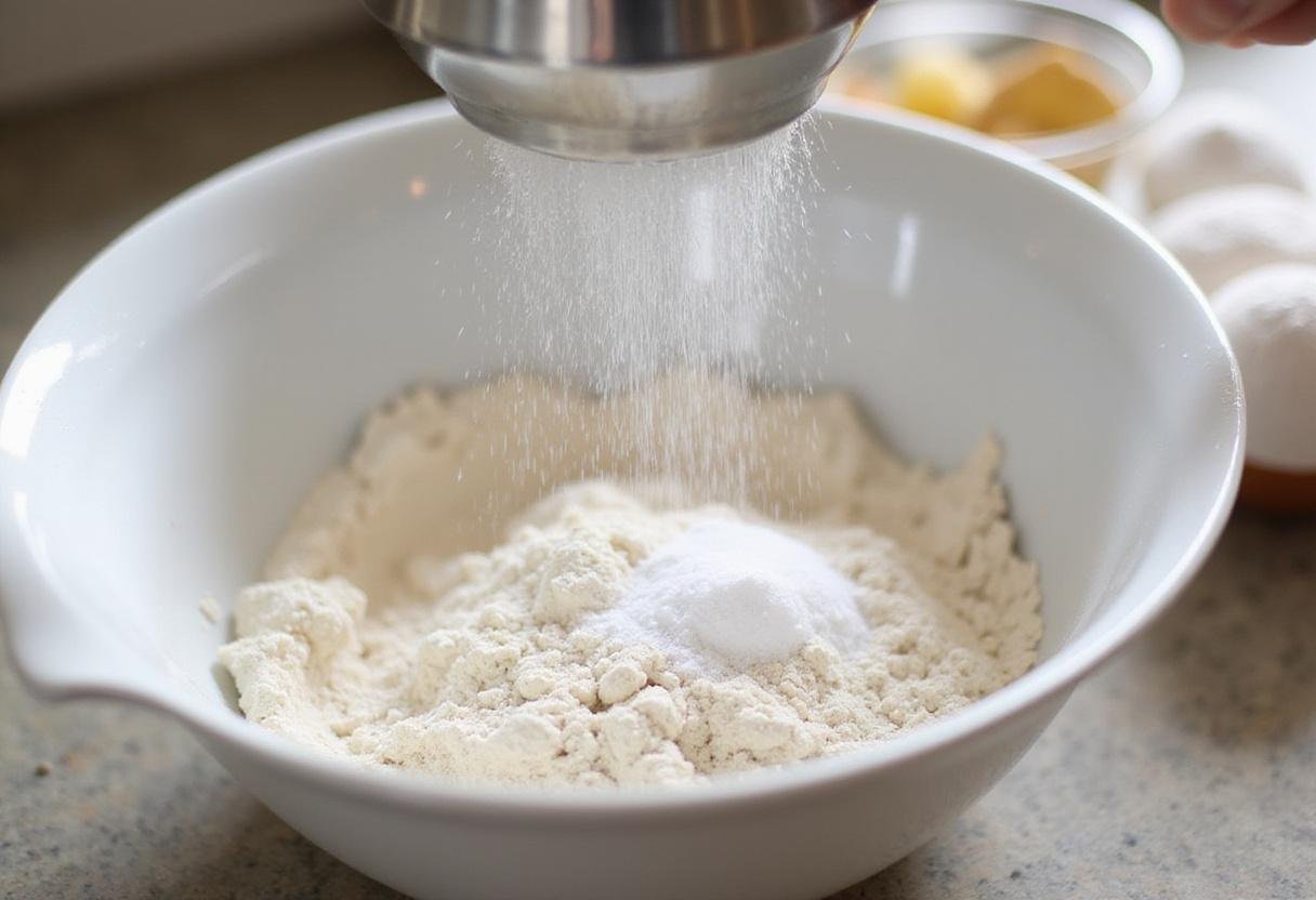 adding dry ingredients to chick fil a chocolate chip cookie mixture