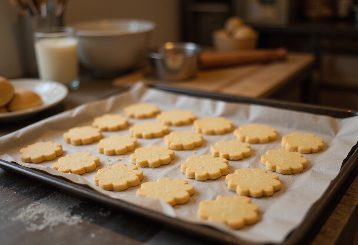 preparing to bake chick fil a chocolate chip cookies on a tray, showcasing the dough ready for the oven.