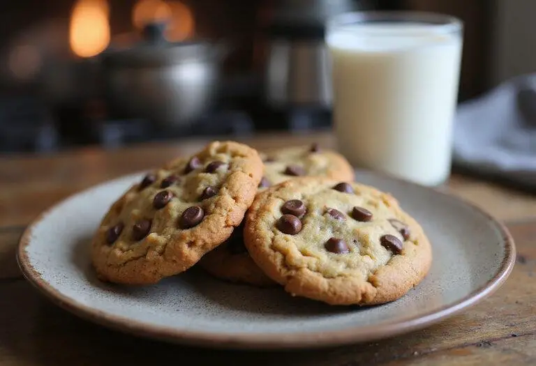 Delicious homemade chickpea chocolate chip cookies served fresh, showcasing the perfect protein-packed treat.