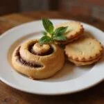 Deliciously presented cinnamon roll cookies and madeline cookies, showcasing the delightful results of the baking process.