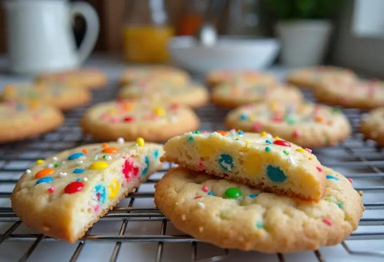 Final result of Colorful Ingredient Cookies, showcasing the vibrant baked cookies with colorful sprinkles and fruits.