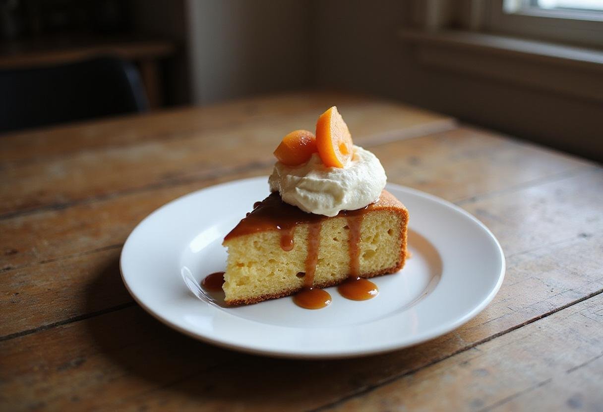 Gourmet presentation of a moist pound cake from cake mix, elegantly styled with frosting and fruit for a delightful dessert experience.