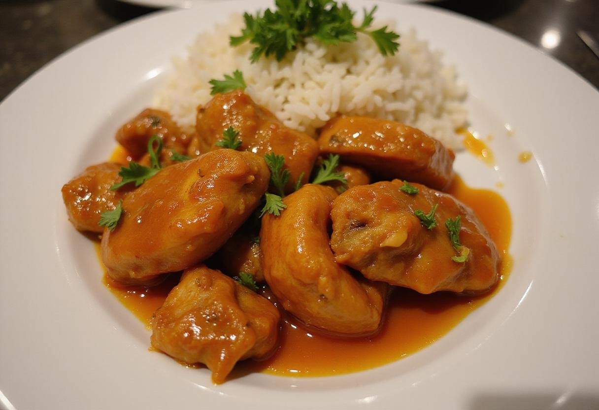 Delicious orange marmalade chicken served beautifully, showcasing the vibrant and appetizing dish inspired by Panda Express recipes.