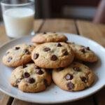 Delicious healthier chocolate chip cookies on a plate, perfect for guilt-free indulgence, featuring banana bread chocolate chip cookies baked to perfection.