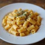 Final display of high protein pasta and mac and cheese, highlighting a delicious high protein pasta recipe.