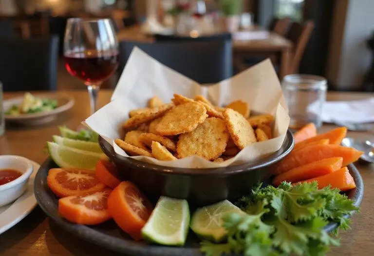 homemade tortilla chips in air fryer presented beautifully, perfect healthy snack display, vibrant and delicious homemade air fryer chips