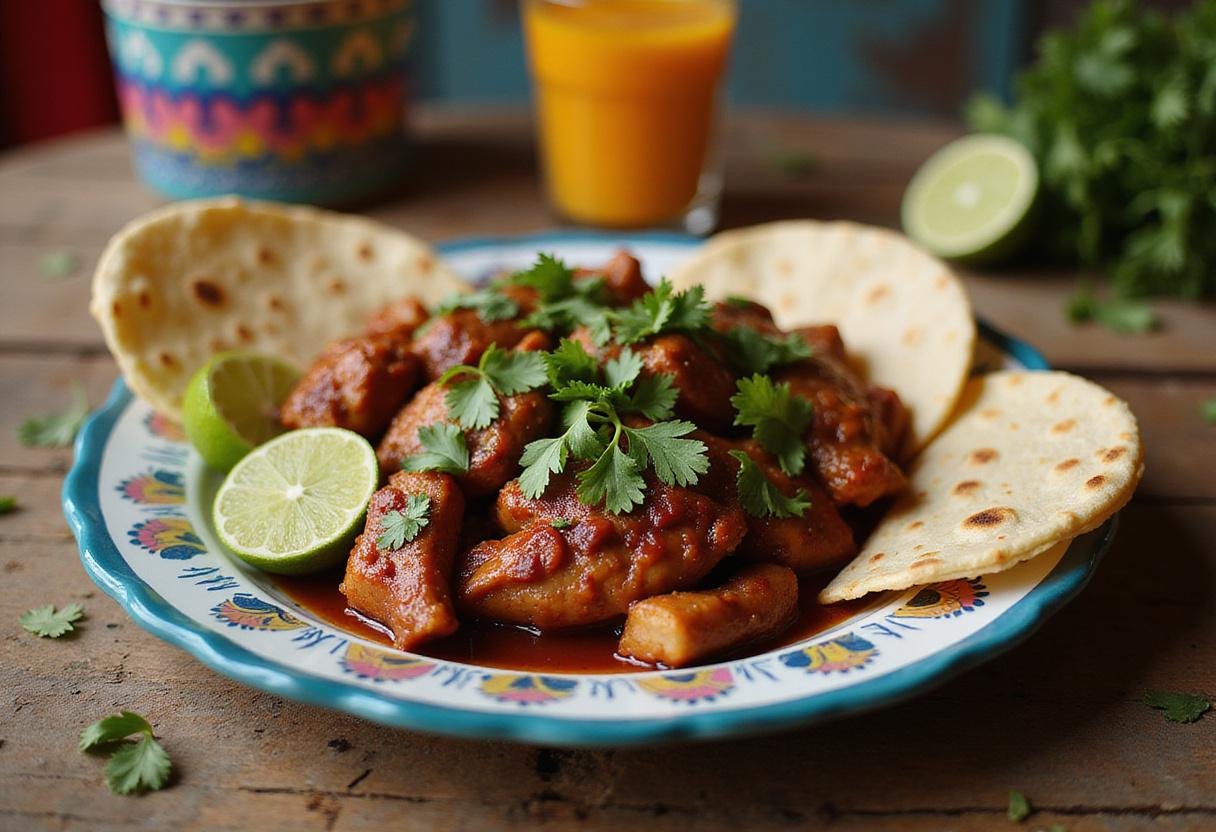 Final presentation of savory Mexican Adobo Chicken, embodying the flavor and tradition of an authentic adobo chicken crockpot recipe.