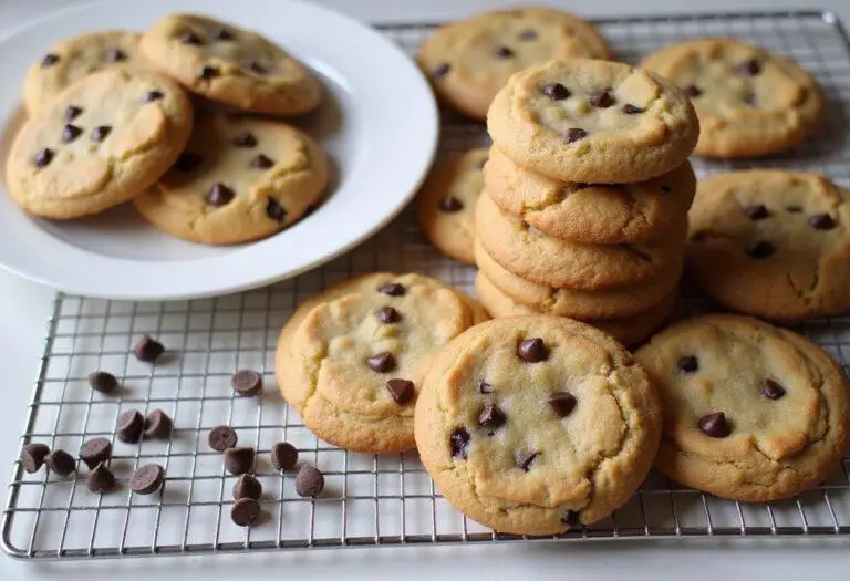 Deliciously baked Nestle Toll House chocolate chip cookies cooling on a rack, showcasing their golden color and soft texture, perfect dessert treat.