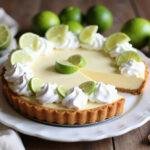 Delicious no bake key lime pie ready to enjoy, beautifully decorated for serving, an ideal dessert for gatherings.