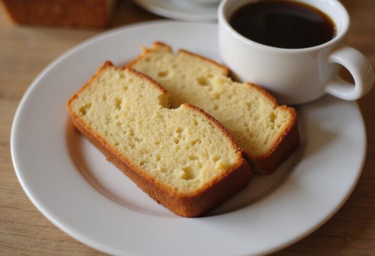 Deliciously sliced pound cake using cake mix displayed on a plate, ideal for serving at gatherings or enjoying with coffee.