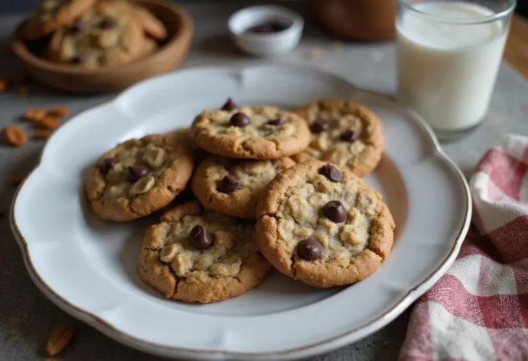 A stunning display of Quaker oatmeal cookies on a plate, highlighting the irresistible appeal of this classic Quaker oats oatmeal cookie recipe.