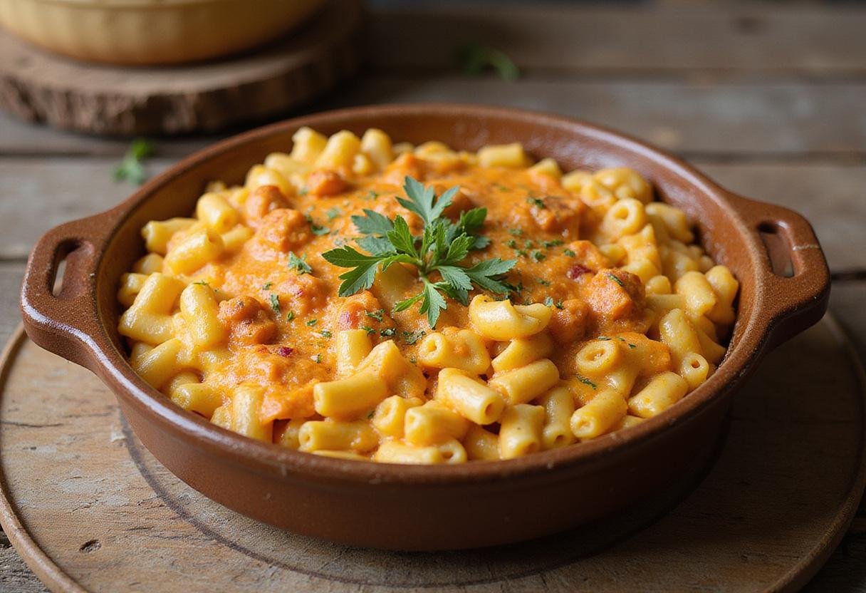 delicious spicy ranch chicken mac and cheese served hot, ultimate comfort food