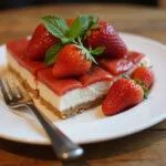 Deliciously presented best strawberry cheesecake bars, featuring a mouthwatering display of mini strawberry cheesecake perfect for dessert lovers.