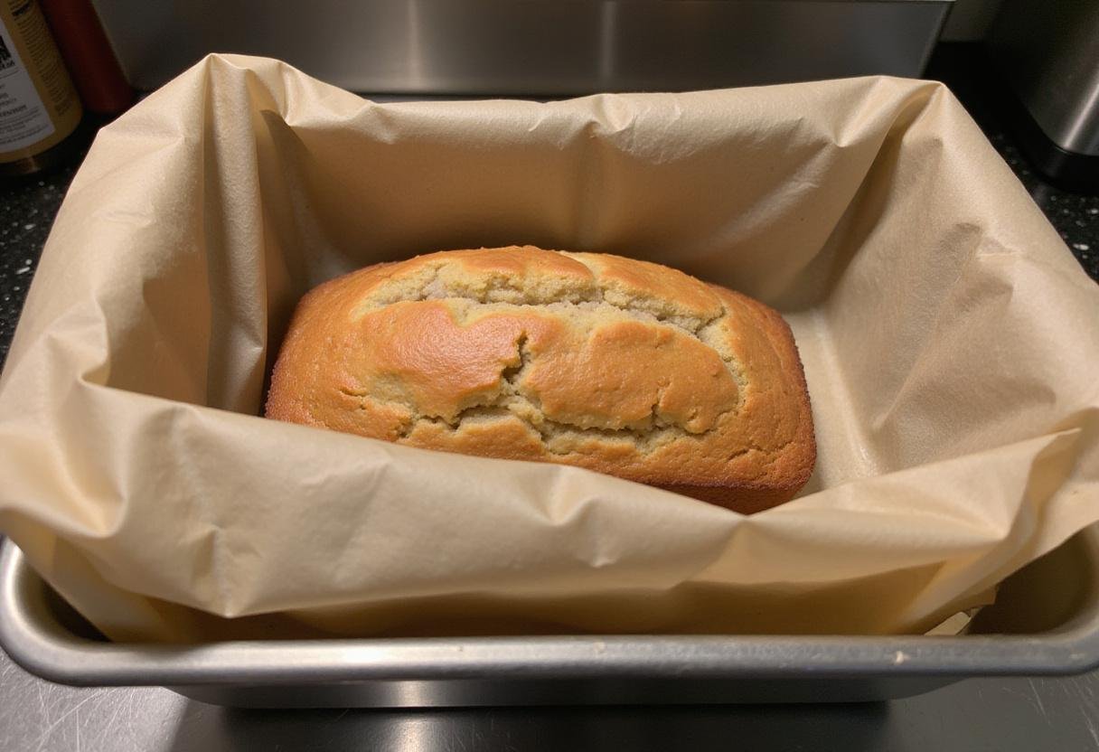 Preparing a banana bread loaf to bake, emphasizing the simplicity of making delicious banana bread brownies.