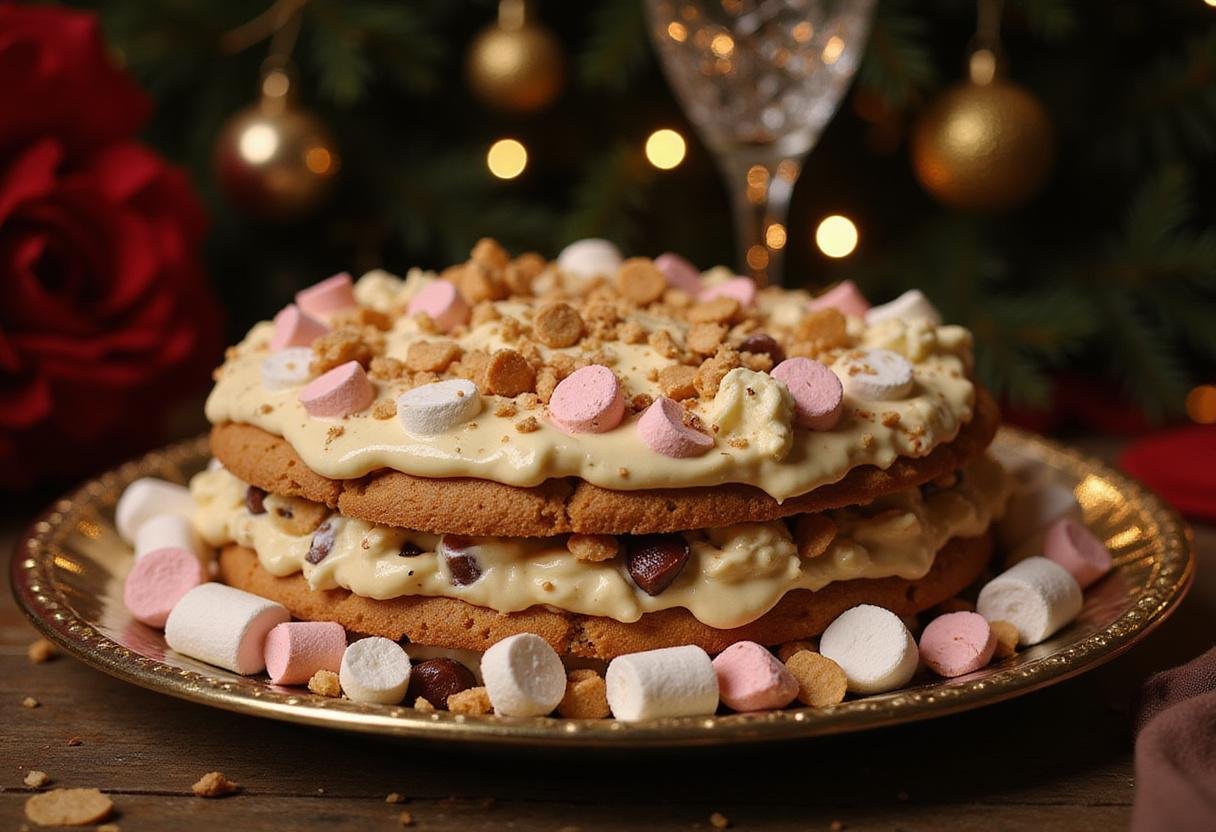 Final presentation of cookie salad recipe, a colorful and appetizing dessert perfect for any occasion.