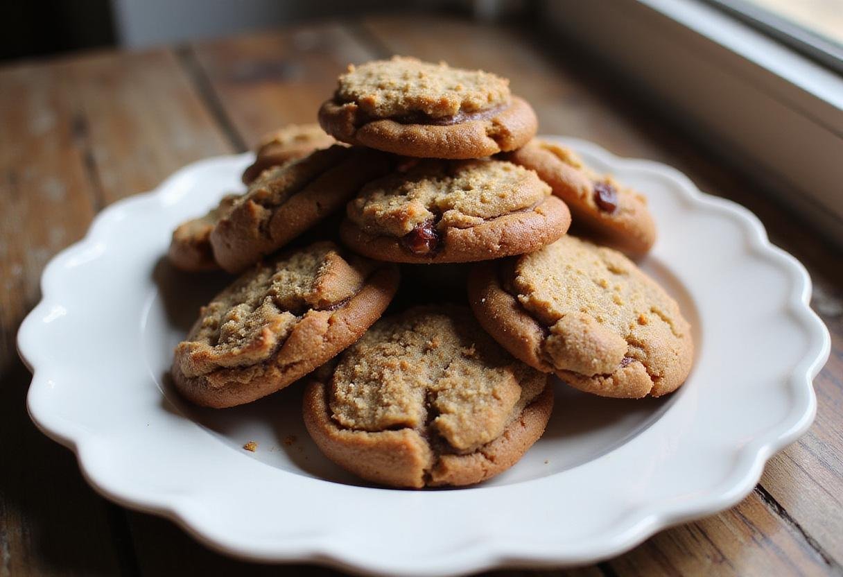 A delicious plate of date and graham cookies highlighting this amazing date cookies recipe for a delightful treat.