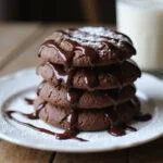 Serving delicious devil's food cake mix cookies with chocolate drizzle and powdered sugar, perfect for a sweet treat with Duncan Hines cake mix.