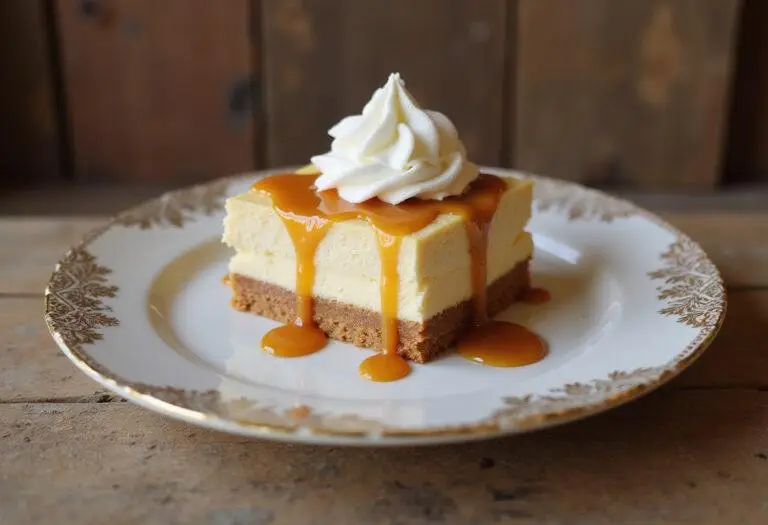Enjoy a delicious slice of Golden Snitch Butterbeer Cheesecake Bars, showcasing the rich, creamy texture and butterscotch flavor.