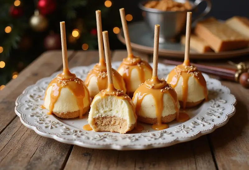 Indulge in these irresistible Harry Potter Butterbeer Cheesecake Pops with decadent golden butterscotch drizzle, perfect for any celebration.