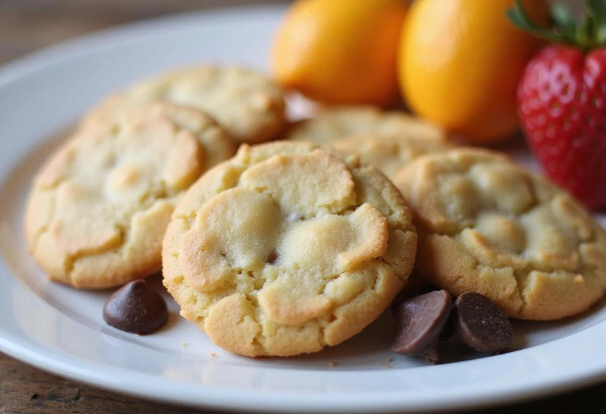 Delicious finished cottage cheese cookie dough cookies, showcasing a healthy cottage cheese cookie dough recipe without almond flour or protein powder