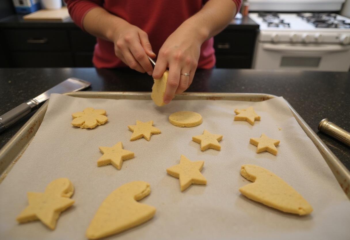 Shaping cottage cheese cookie dough into cookies ready for the oven, highlighting a healthy cottage cheese cookie dough recipe without almond flour or protein powder