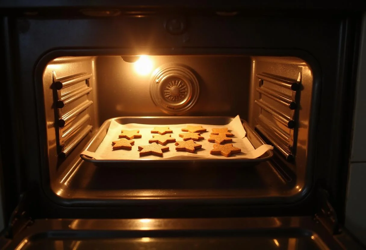 Baking cottage cheese cookie dough cookies in the oven, emphasizing a delightful cottage cheese cookie dough recipe without almond flour or protein powder