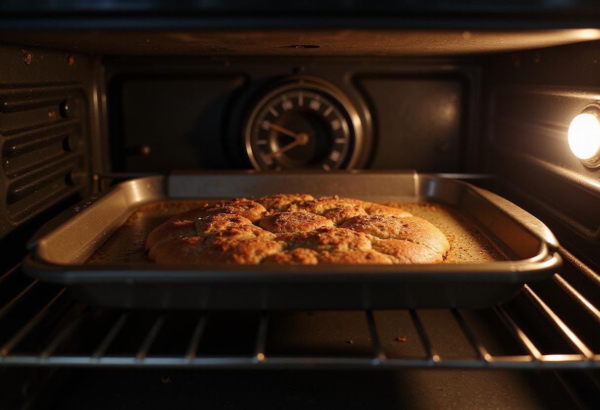 Baking high altitude chocolate chip cookies in a preheated oven, ensuring the right texture and rise for each cookie batch.