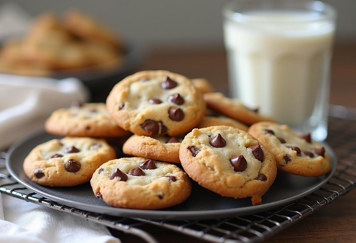 freshly baked Martha Stewart chocolate chip cookies on a plate, perfect for sharing and enjoying