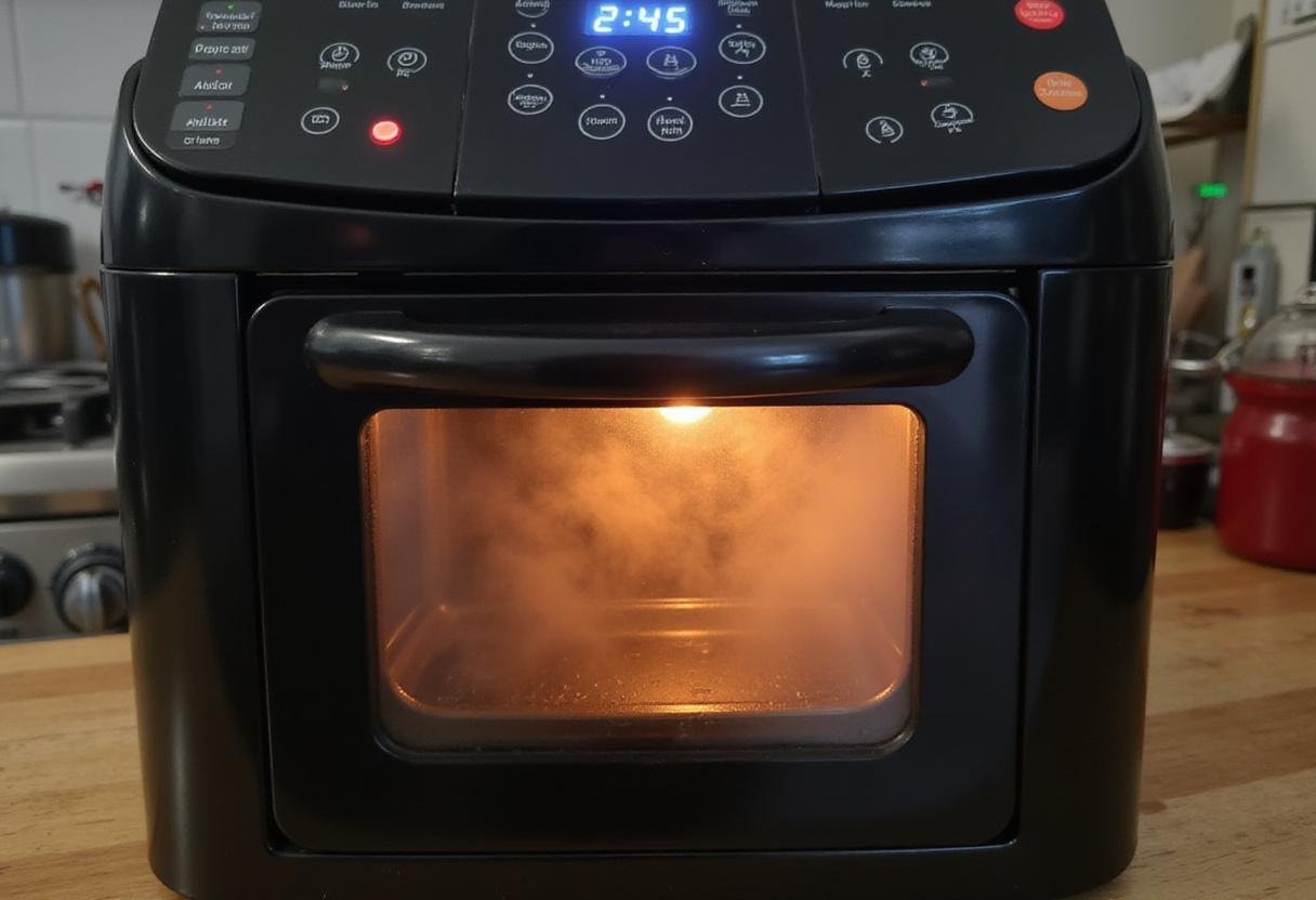 Cooking time set in the air fryer for frozen cheese sticks, ensuring a perfectly crispy finish.