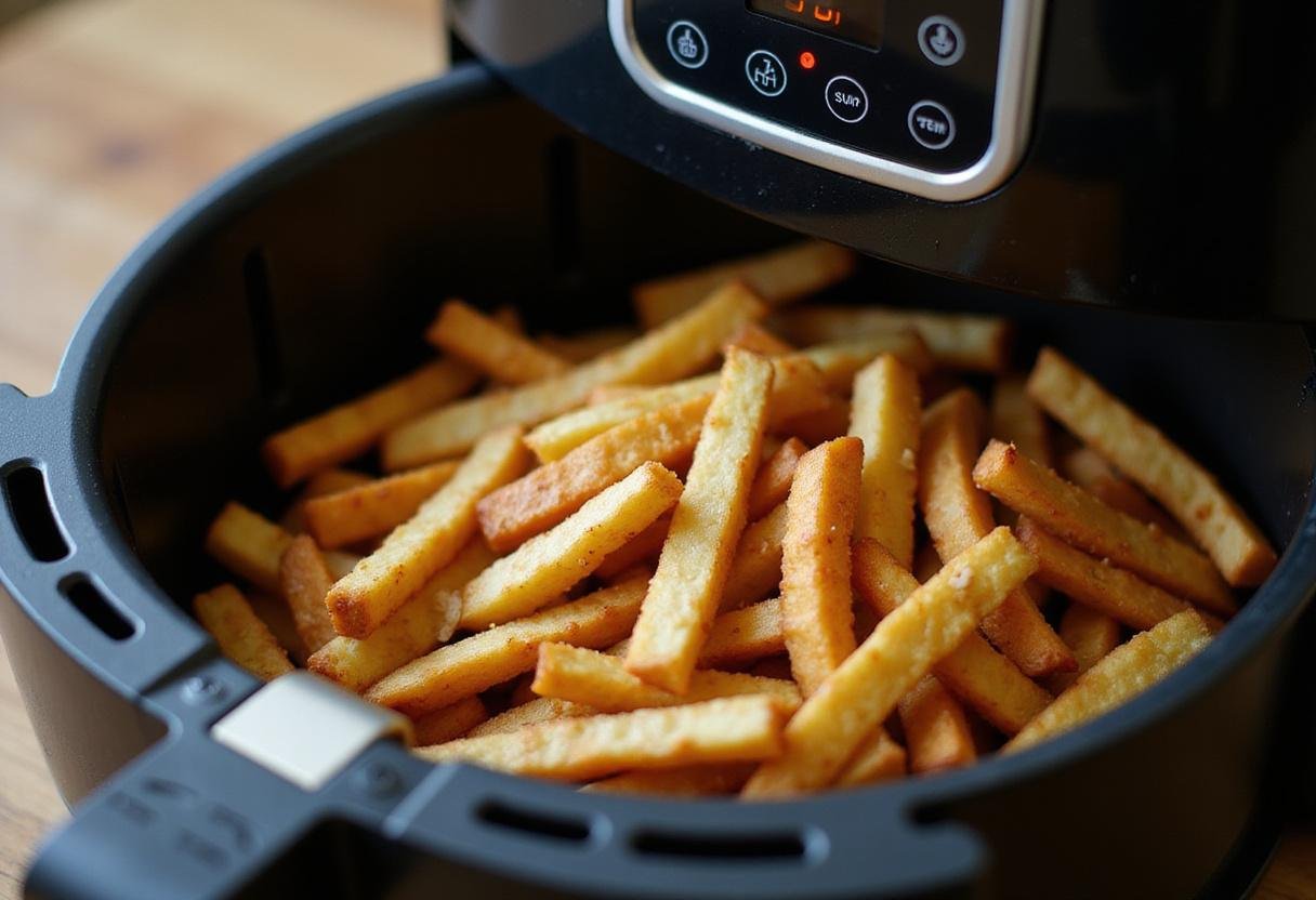 how to reheat fries in air fryer with golden fries in air fryer basket