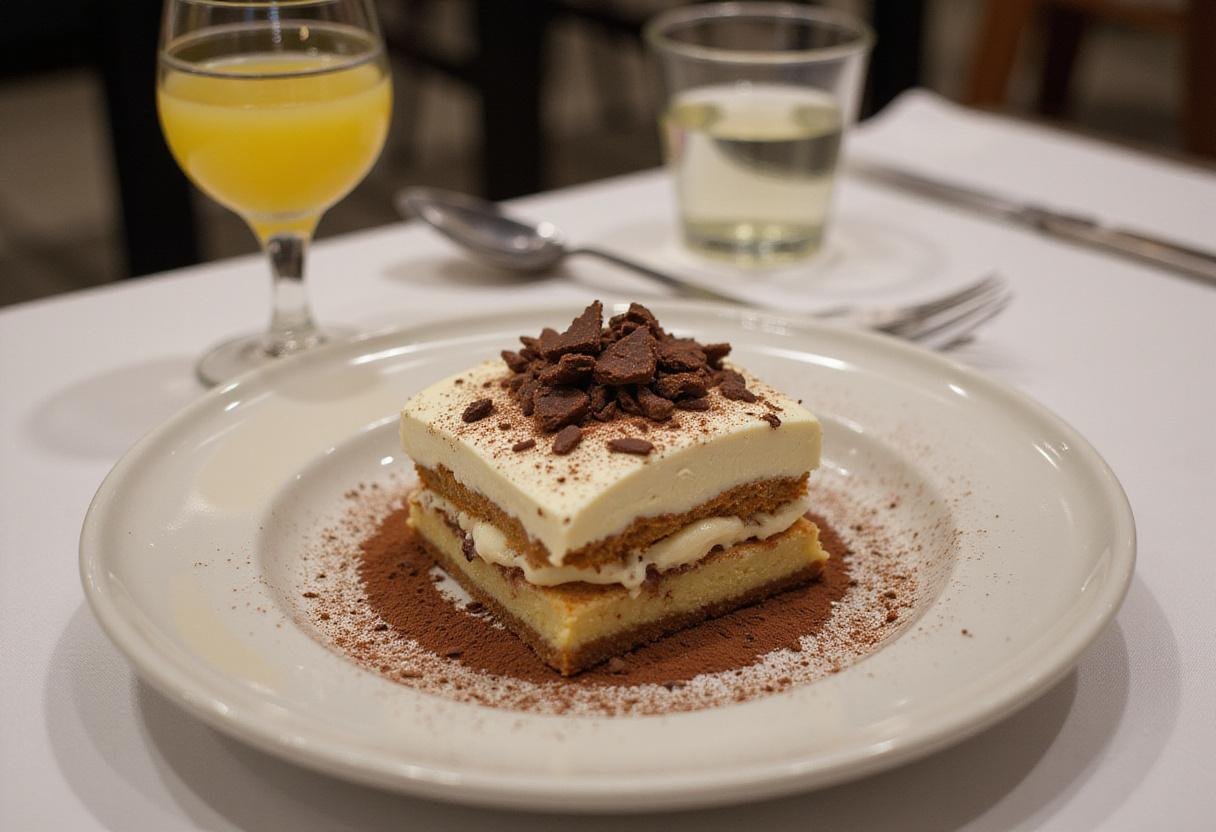 A stunning tiramisu-inspired dessert featuring rich layers and decorations, emphasizing the deliciousness of limoncello tiramisu, Oreo tiramisu, tiramisu ice cream, and tiramisu overnight oats.