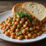 Final presentation of marry me chickpea recipe, a vibrant vegetarian dish ready to be enjoyed.