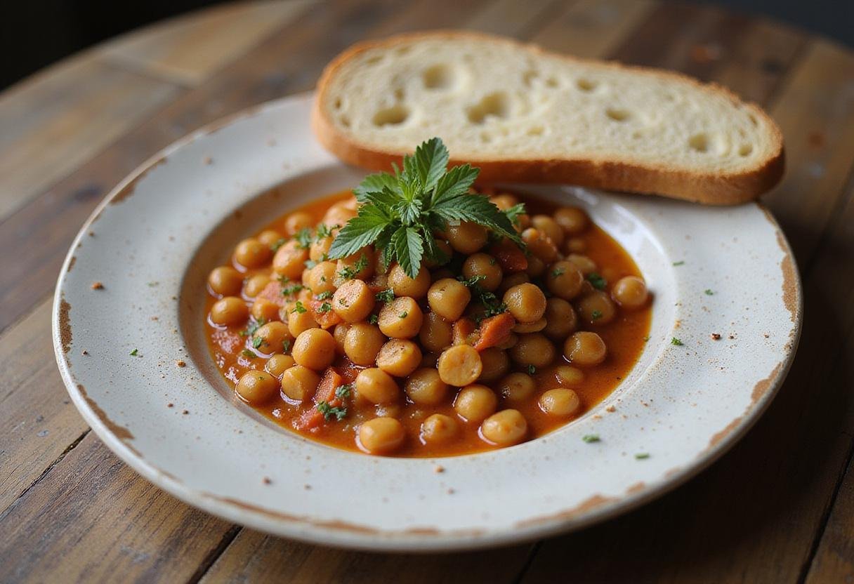Final presentation of marry me chickpea recipe, a vibrant vegetarian dish ready to be enjoyed.