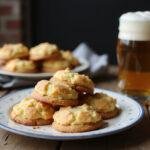 Chewy Ravenclaw Butterbeer Cream Cheese Cookies - A delicious final presentation of soft cookies served with butterbeer.
