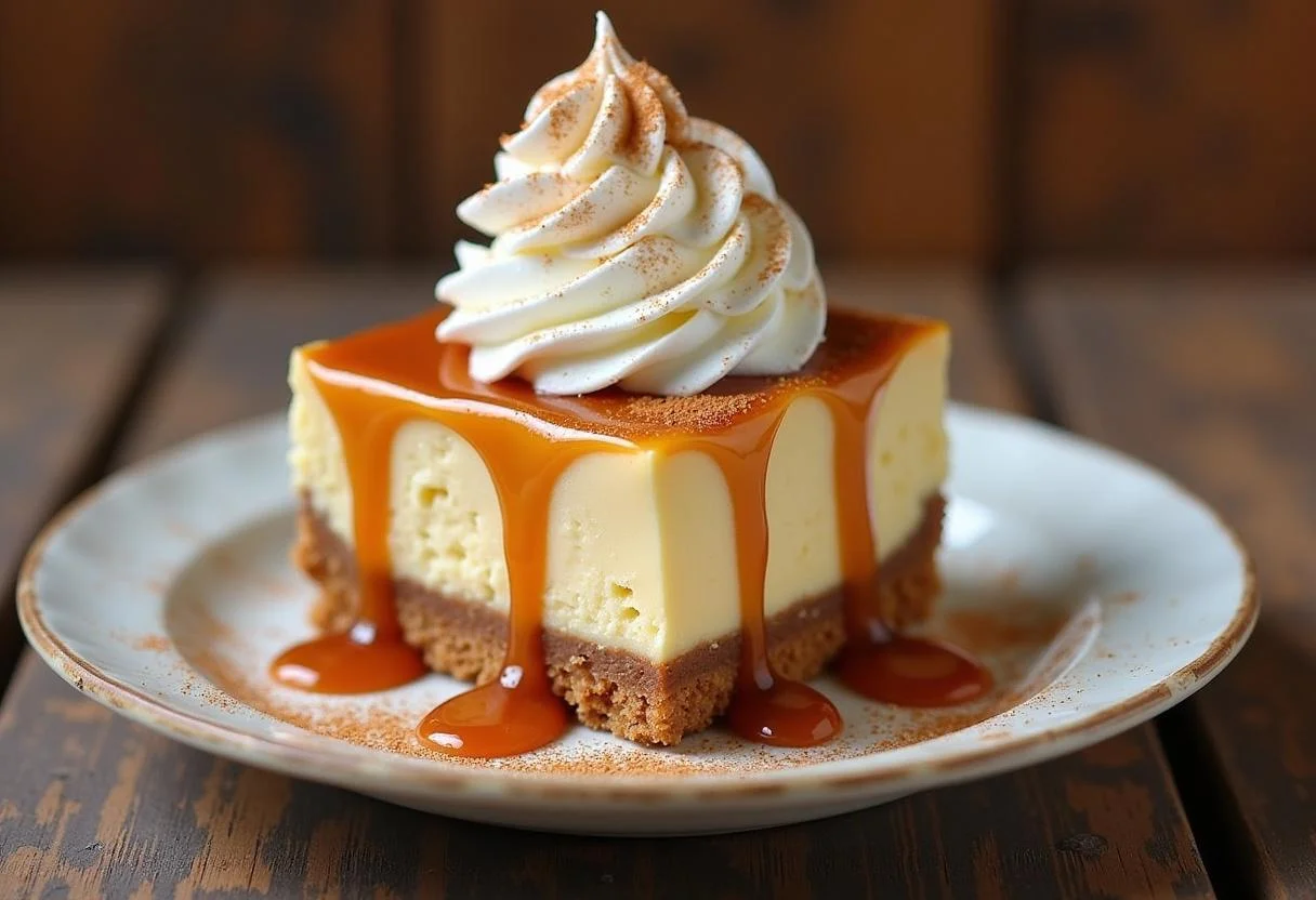 Deliciously plated Enchanted Hufflepuff Butterbeer Cheesecake Bars with Caramel Infusion, showcasing the rich flavors and textures.