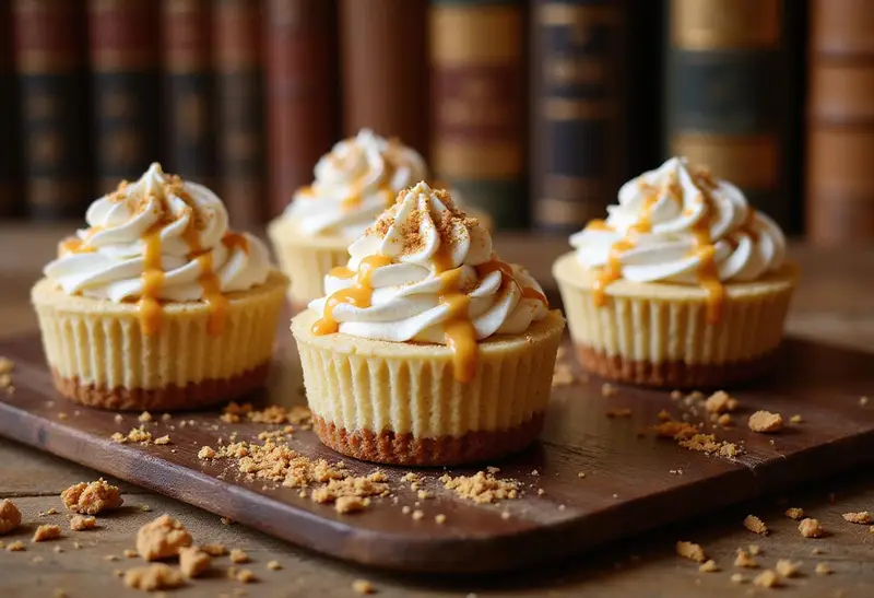 Final presentation of Harry Potter Individual Butterbeer Cheesecake Cups, a delicious and magical dessert inspired by the wizarding world.